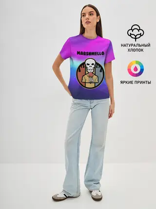 Женская базовая футболка / MARSHMELLO | МАРШМЕЛЛОУ