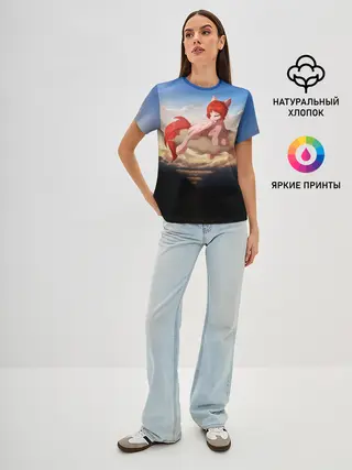 Женская базовая футболка / Red