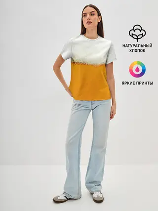 Женская базовая футболка / Я ПИВО!