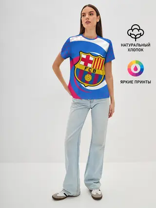 Женская базовая футболка / FC BARCELONA / ФК БАРСЕЛОНА