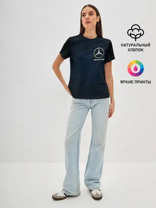 Женская базовая футболка / MERCEDES / МЕРСЕДЕС