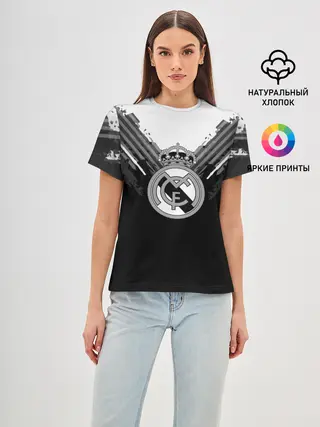 Женская базовая футболка / Real Madrid abstract original