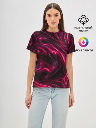 Женская базовая футболка / Abstract Fluid