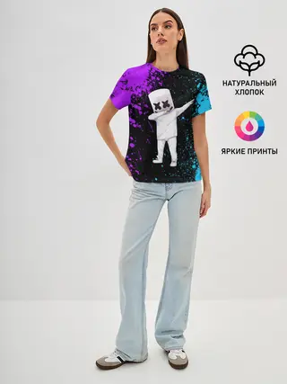 Женская базовая футболка / MARSHMELLO