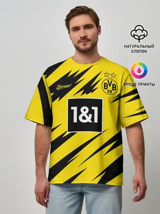 Мужская футболка оверсайз / BORUSSIA домашняя сезон 20/21