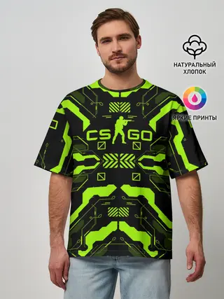 Мужская футболка оверсайз / CS GO