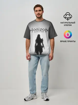 Мужская футболка оверсайз / Horizon Zero Dawn