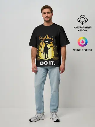 Мужская футболка оверсайз / Чертенок Do it