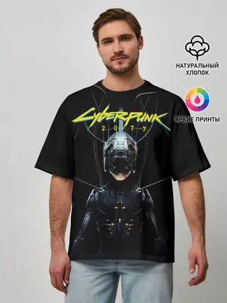 Мужская футболка оверсайз / Cyberpunk 2077