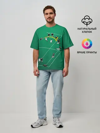 Мужская футболка оверсайз / Игра в регби