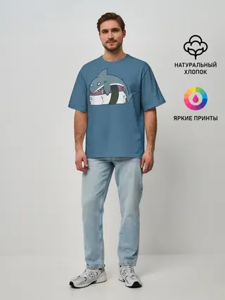 Мужская футболка оверсайз / Суши