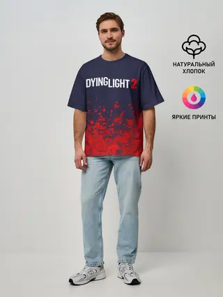 Мужская футболка оверсайз / DYING LIGHT 2 / ДАИНГ ЛАЙТ