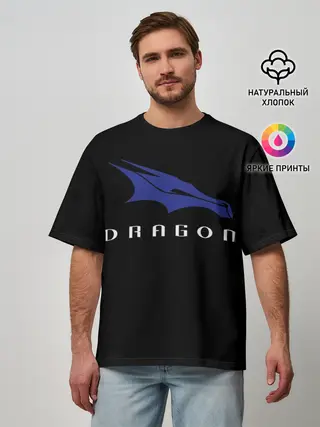 Мужская футболка оверсайз / Crew Dragon
