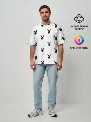 Мужская футболка оверсайз / PLAYBOY | ПЛЕЙБОЙ