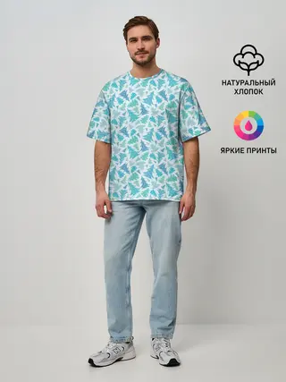 Мужская футболка оверсайз / Новый Год