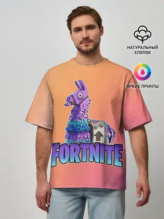 Мужская футболка оверсайз / Fortnite | Lama