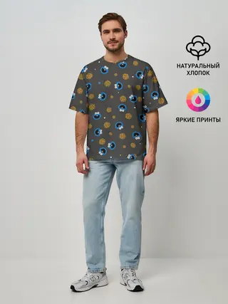 Мужская футболка оверсайз / Cookie Monster