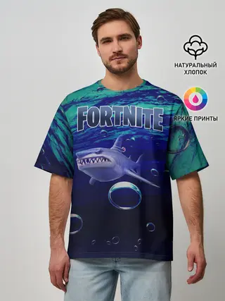 Мужская футболка оверсайз / Loot Shark Fortnite