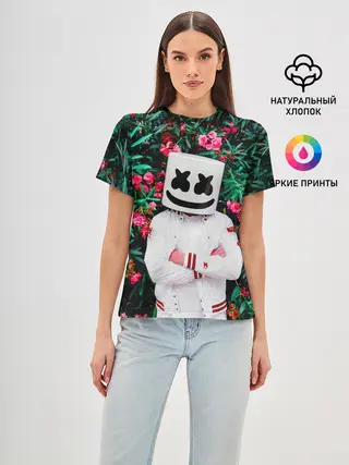 Женская базовая футболка / MARSHMELLO ROSES