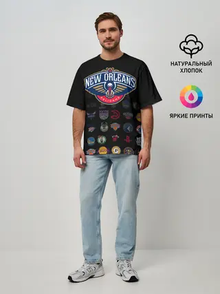 Мужская футболка оверсайз / New Orleans Pelicans