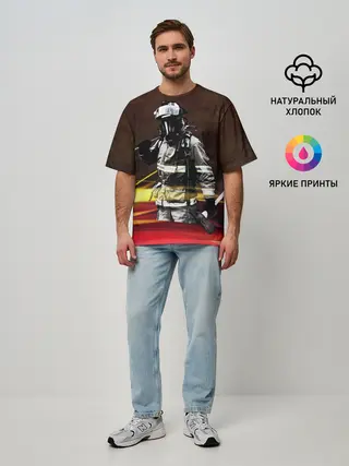 Мужская футболка оверсайз / Спасатель