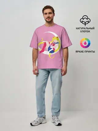 Мужская футболка оверсайз / Сейлор мун