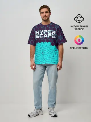 Мужская футболка оверсайз / HYPER SCAPE / ХАЙПЕР СКЕЙП