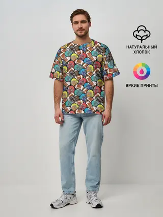 Мужская футболка оверсайз / Американский Футбол