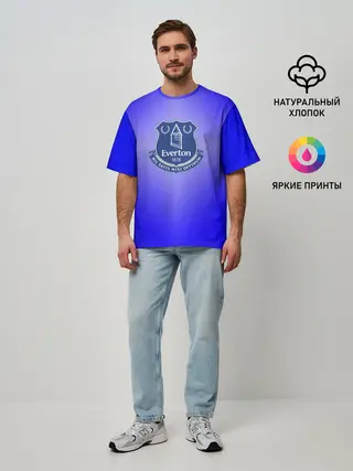 Мужская футболка оверсайз / Эвертон 3D