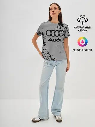 Женская базовая футболка / AUDI / АУДИ