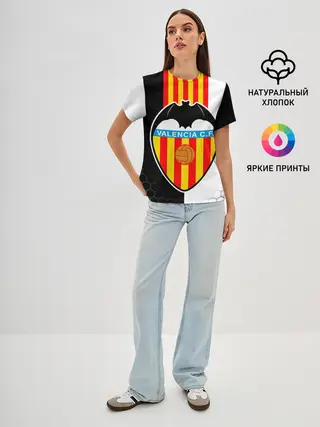 Женская базовая футболка / FC VALENCIA / ФК ВАЛЕНСИЯ