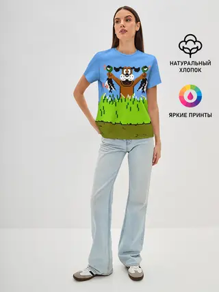Женская базовая футболка / Duck Hunt