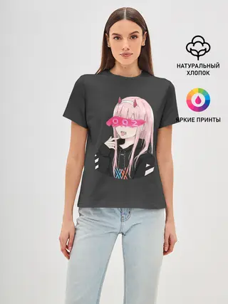 Женская базовая футболка / Zero Two