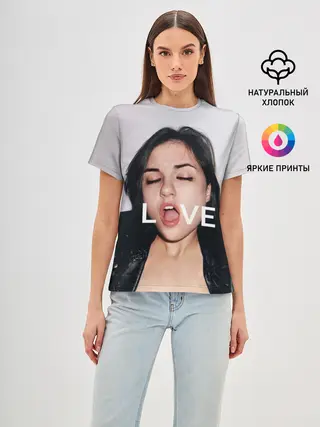 Женская базовая футболка / Sasha Grey LOVE