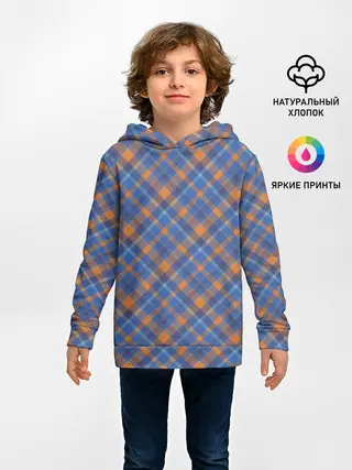 Детское худи / Клеточный узор