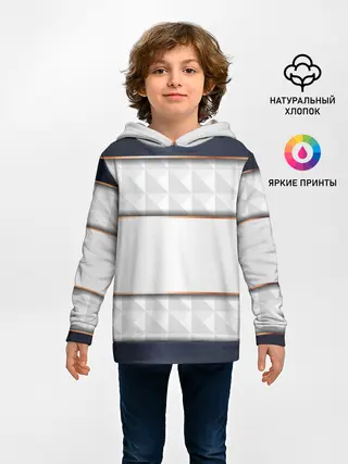 Детское худи / White 3d lines