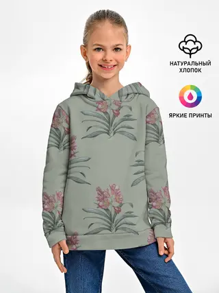 Детское худи / Цветы кливии