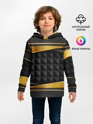 Детское худи / 3D luxury black gold Плиты 3Д