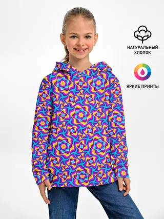 Детское худи / Красочный фон с цветами