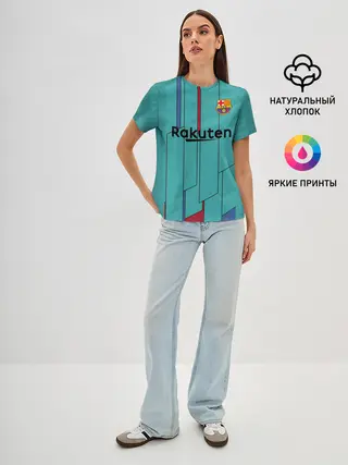 Женская базовая футболка / Messi away 19-20