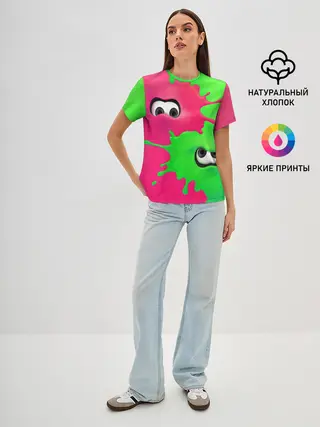Женская базовая футболка / Splatoon 2