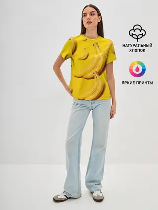 Женская базовая футболка / Банановый рай