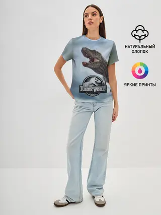 Женская базовая футболка / Jurassic World | Мир Юрского периода