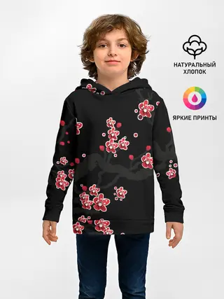 Детское худи / САКУРА ЦВЕТЁТ И БЛАГАУХАЕТ