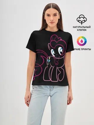 Женская базовая футболка / Милая Флаттершайн