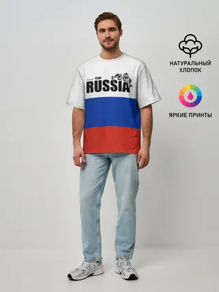 Мужская футболка оверсайз / Russia