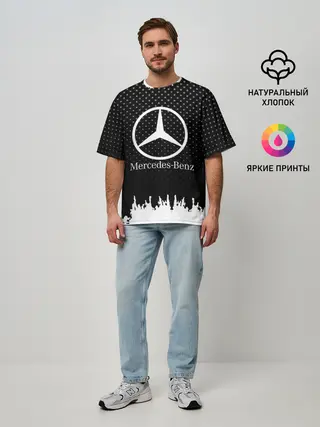 Мужская футболка оверсайз / Mercedes-Benz