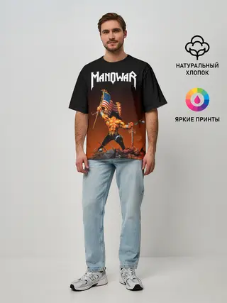 Мужская футболка оверсайз / MANOWAR