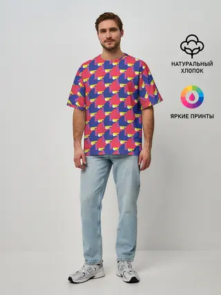 Мужская футболка оверсайз / Теннисные Ракетки