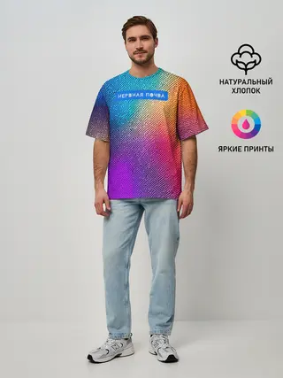Мужская футболка оверсайз / Нервная почва